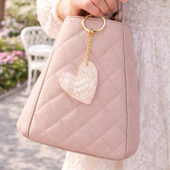 Porte clefs cœur à message...