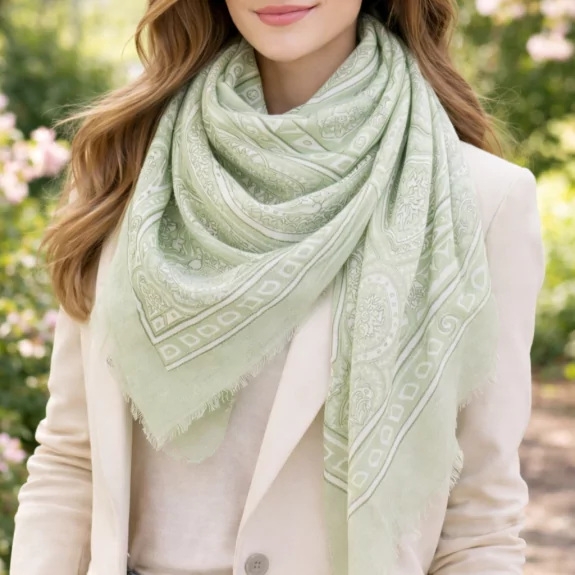 Écharpe carrée à motifs