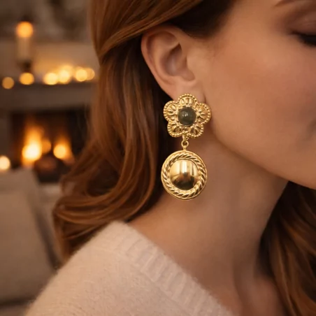 Boucle d'oreille acier collection Milé Mila