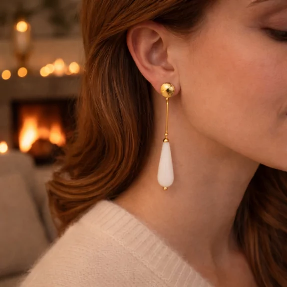 Boucle d'oreille acier -...