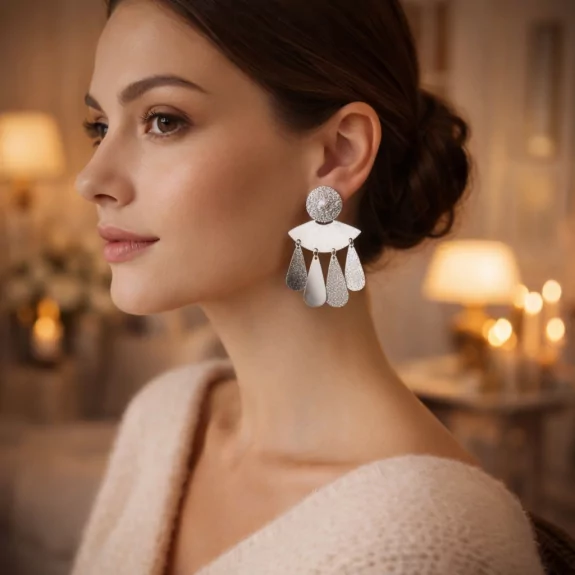 Boucle d'oreille en acier...