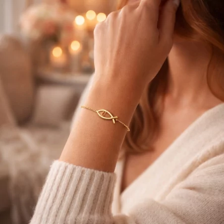 Bracelet acier - poisson