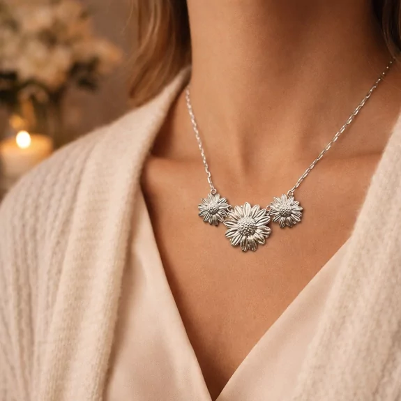 Collier acier - trilogie...