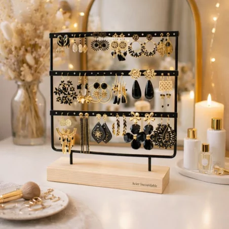 copy of Pack de 18 boucles d'oreilles acier - noir