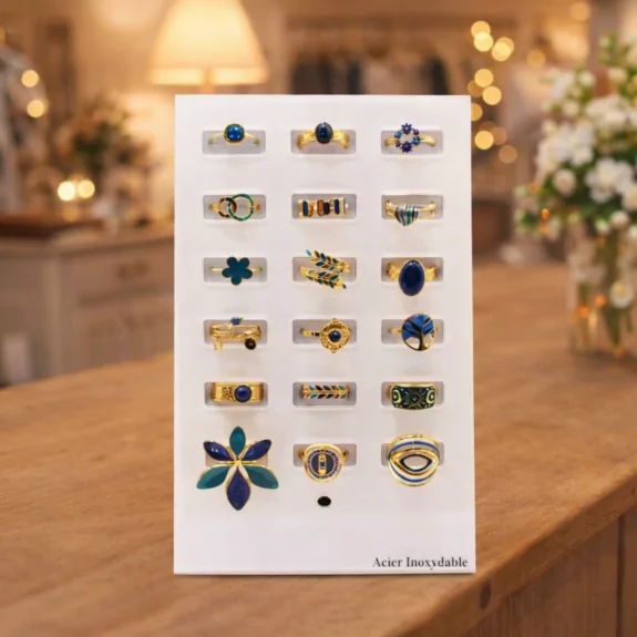 Pack 18 bagues acier...