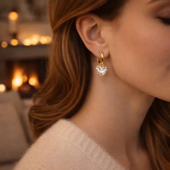 Boucle d'oreille acier -...