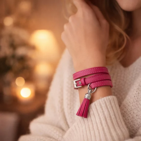 Bracelet cuir avec breloque...