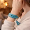 Bracelet en cuir de vachette avec breloque