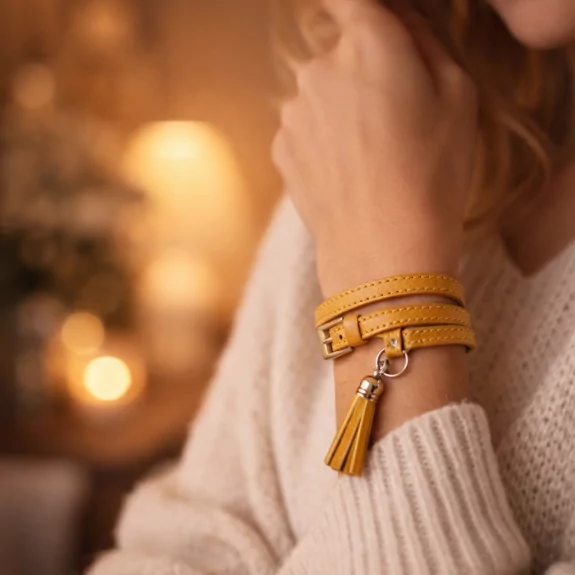 Bracelet cuir avec breloque...