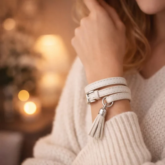 Bracelet cuir avec breloque...