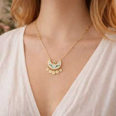 Collier style mauresque avec pampille