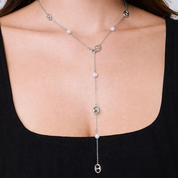 Collier Perles & Maillons – Porté Y ou Sautoir