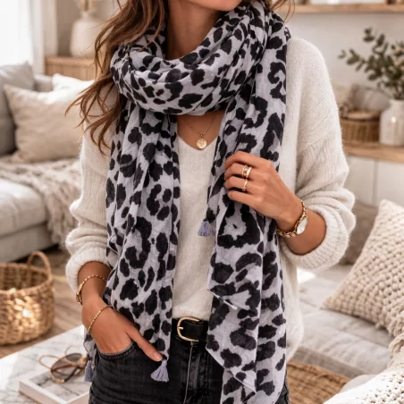 Echarpe top tendance esprit léopard