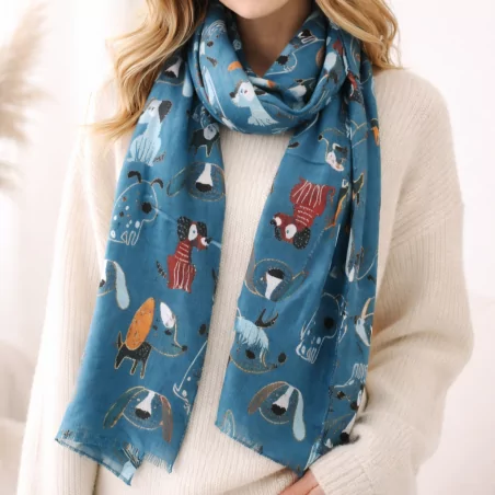 Echarpe tendance avec motif fantaisie