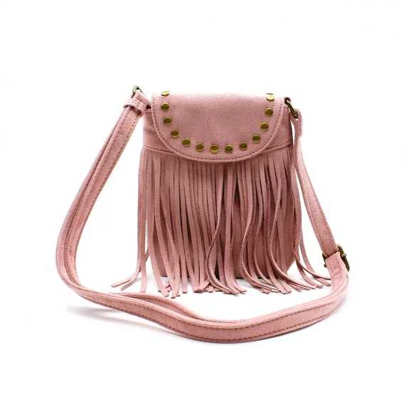 Petit sac bandoulière bohème à franges 20 x 15 cm