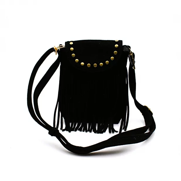 Petit sac bandoulière bohème à franges 20 x 15 cm Petit sac bandoulière bohème à franges 20 x 15 cm