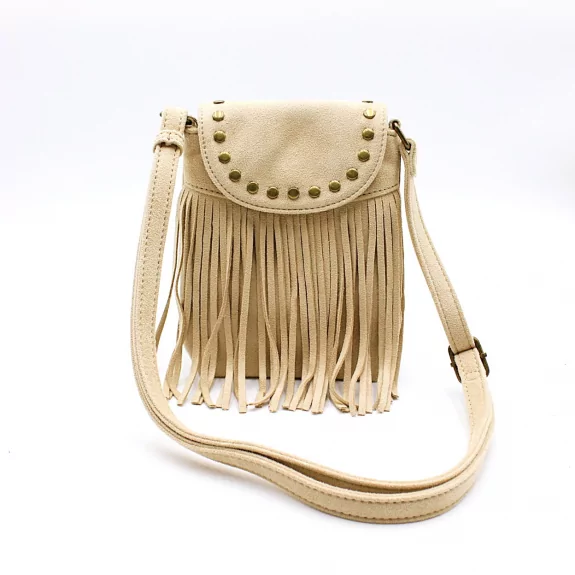 Petit sac bandoulière bohème à franges 20 x 15 cm