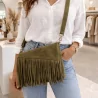 Petit sac à franges suédine