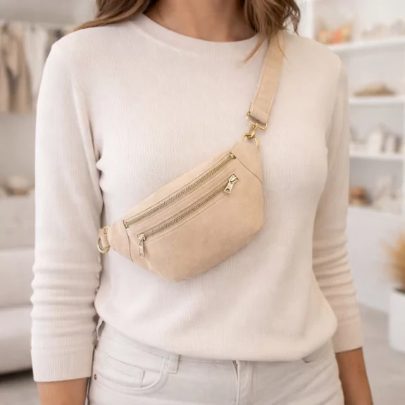 Petit sac banane effet suédine - 100% synthétique