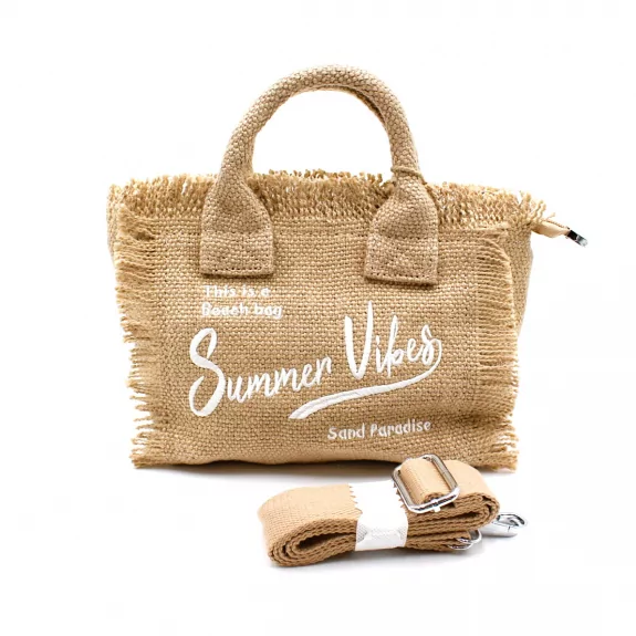 Mini sac cabas Summer Vibes – Pochette plage naturelle