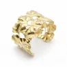 Bracelet Fleur en Acier – Manchette Large Design Floral