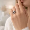 Bague Nœud en Acier  – Bague Ajustable Moderne