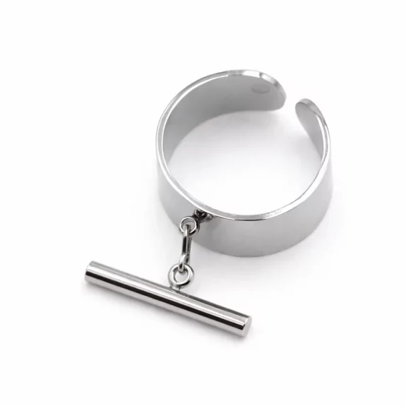Bague breloque barre minimaliste
