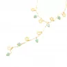 Collier sautoir fleurs et résine colorée