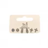 Pack de mini boucles d’oreilles croix acier inoxydable