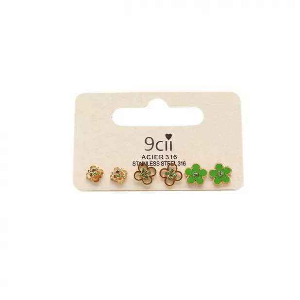 Pack de mini boucles d’oreilles fleurs