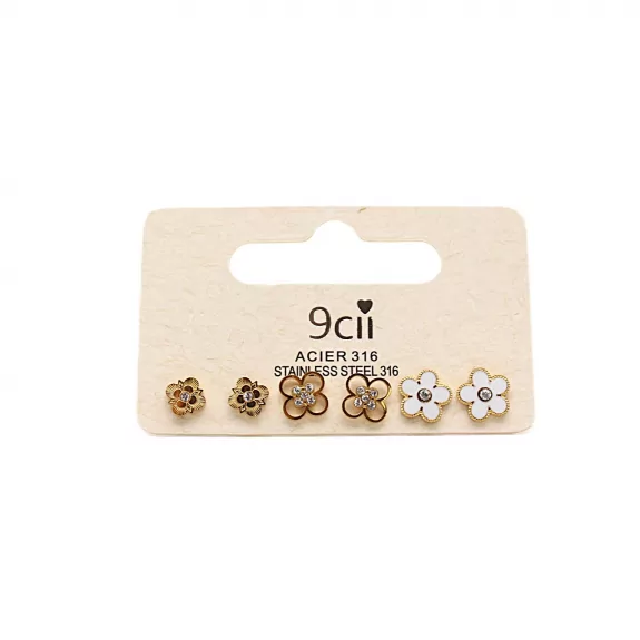 Pack de mini boucles d’oreilles fleurs