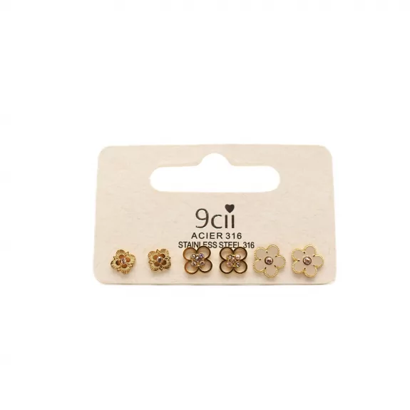 Pack de mini boucles d’oreilles fleurs