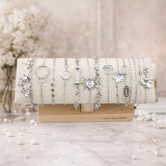 Pack de 12 bracelets acier...