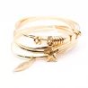 Bracelets multi joncs dorés avec breloques – Bijoux fantaisie