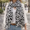 Écharpe léopard avec lurex doré