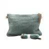 Pochette en toile de jute avec bandoulière