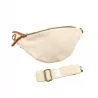 Sac banane en toile de jute & cuir
