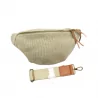Sac banane en toile de jute & cuir