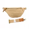 Sac banane en toile de jute & cuir