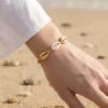 Bracelet coquillage en acier inoxydable