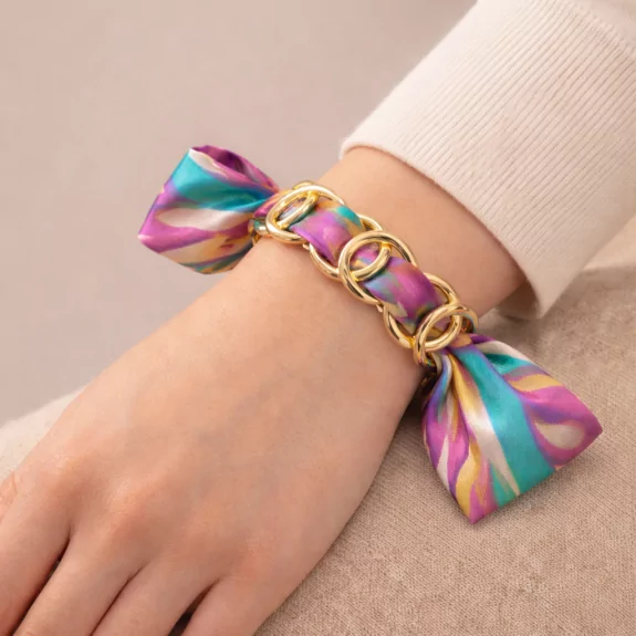 Bracelet acier avec ruban...