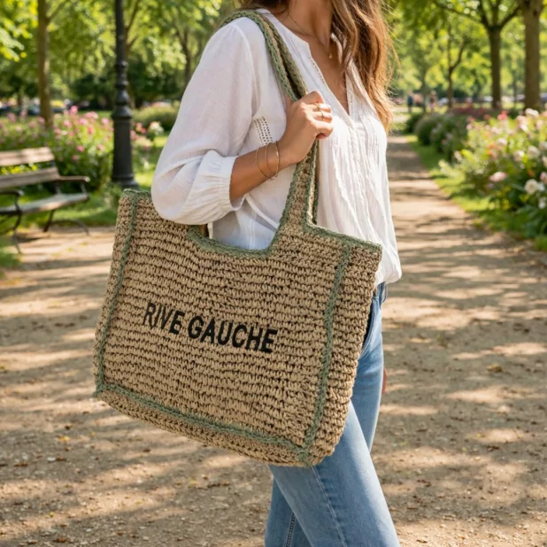 Grand sac cabas en papier RIVE GAUCHE