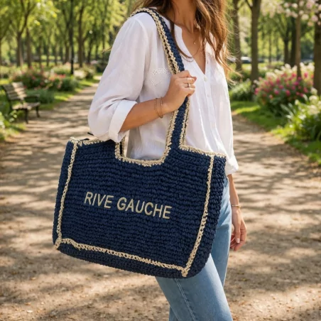 Grand sac cabas en papier RIVE GAUCHE