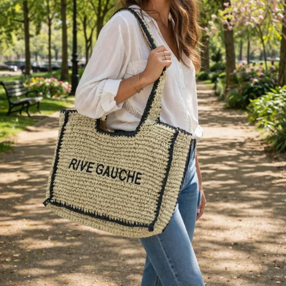 Grand sac cabas en papier RIVE GAUCHE