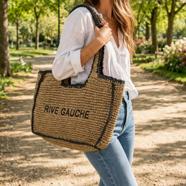 Grand sac cabas en papier RIVE GAUCHE