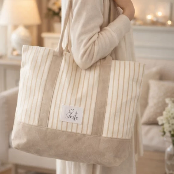 Grand sac cabas à rayures