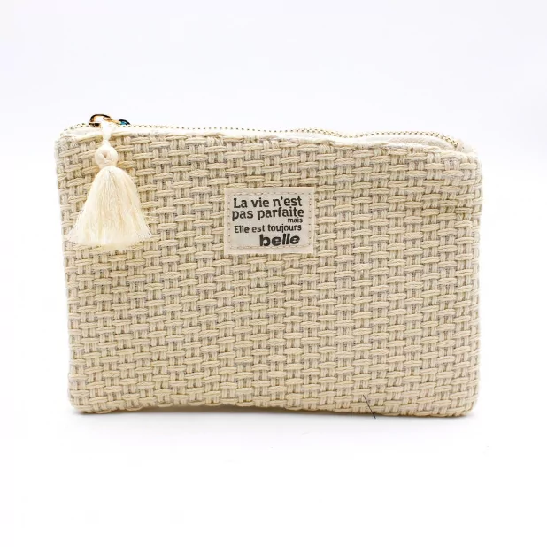 Pochette tressée avec message – Accessoire mode tendance