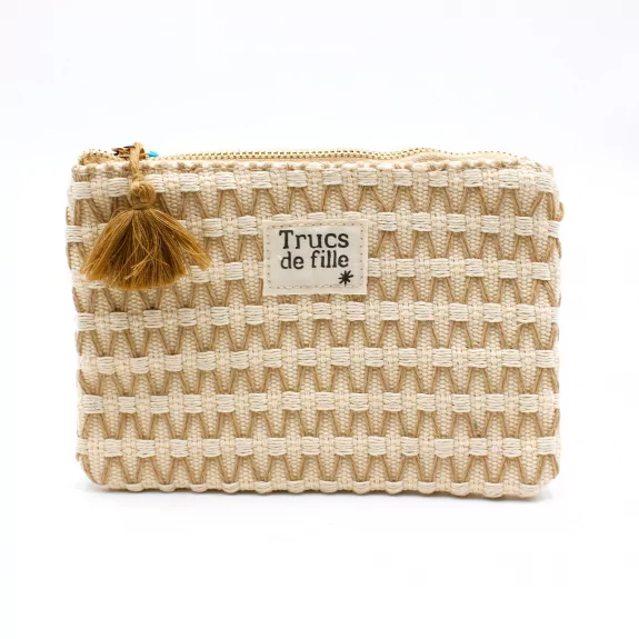 Pochette tressée “Trucs de fille” – Accessoire mode tendance