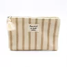 Pochette rayée avec message – Accessoire mode tendance