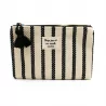 Pochette rayée avec message – Accessoire mode tendance